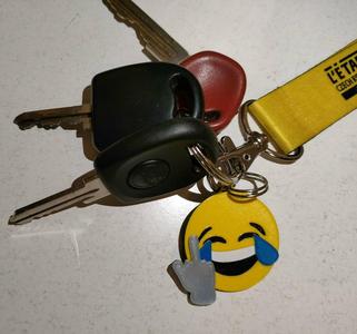F*ck you emoji keychain