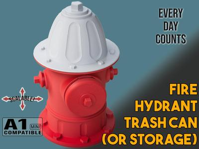 Fire Hydrant Trash Can (or Storage)