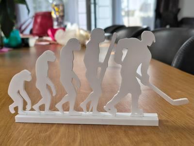 Human Evolution Silhouette – Ice Hockey Edition