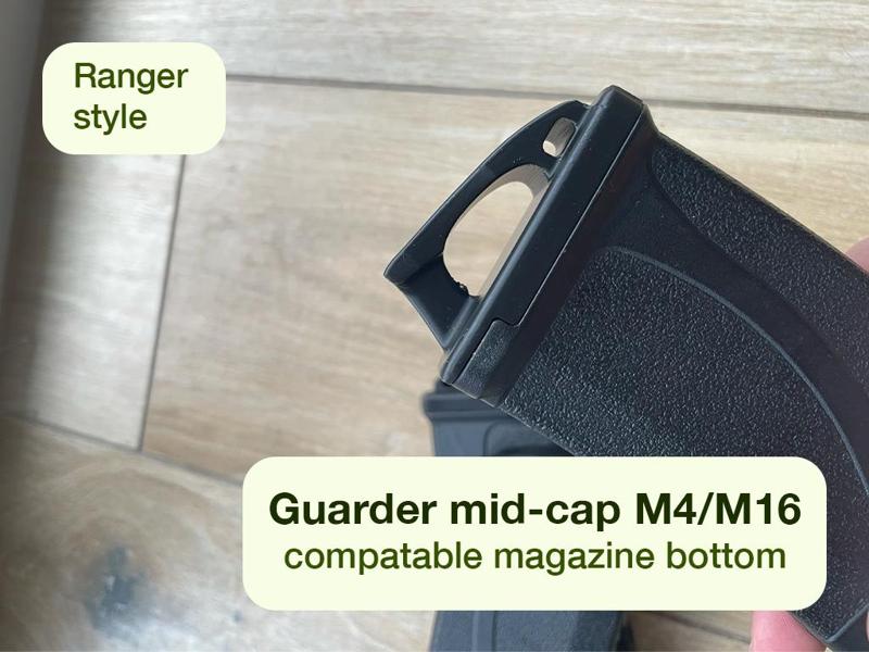 Guarder Mid-Cap M4 magazine bottom - Ranger Plate