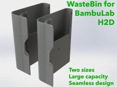 Magnetic Waste Bin for H2D - Large Capacity