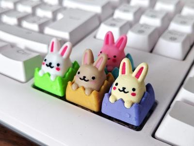 Bunny easter egg keycap - mechanical keyboard