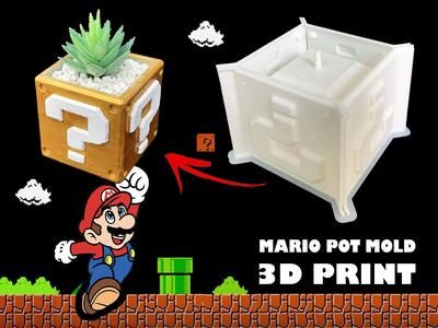 Super Mario Bros Question Mark mold - Include Pot file for print