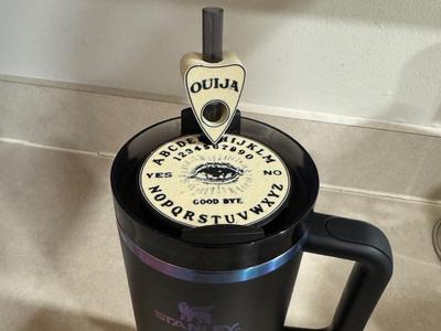 Ouija Board Stanley Cup Plate and Straw Topper