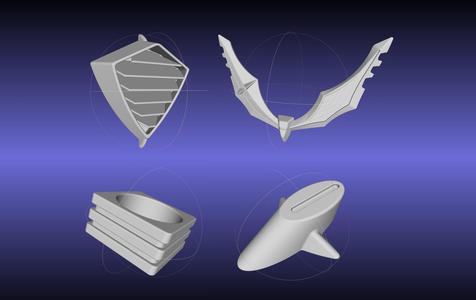 Kill La Kill Ryuko Synchronized Armor Set Printable Assembly