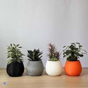Set of 4 Modern Geometric Vases 4 個現代幾何花瓶組