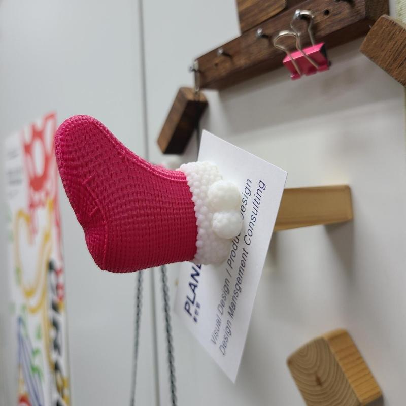christmas santa claus socks magnet