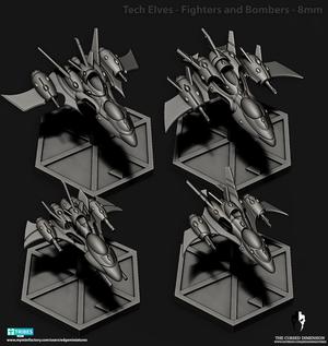 Tech Elves - JetFighters and Bombers - 8mm