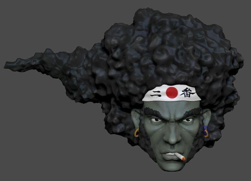 Afro Samurai headsculpt
