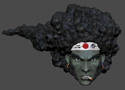 Afro Samurai headsculpt
