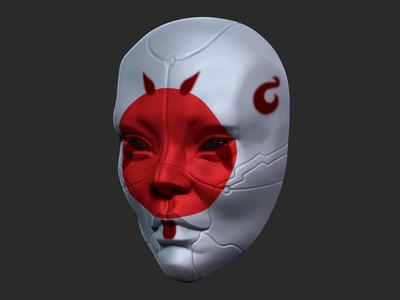 Geisha Mask - Ghost in the Shell