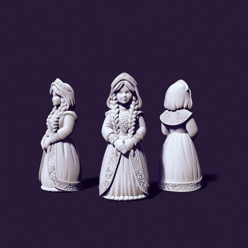 snow maiden for printing and casting