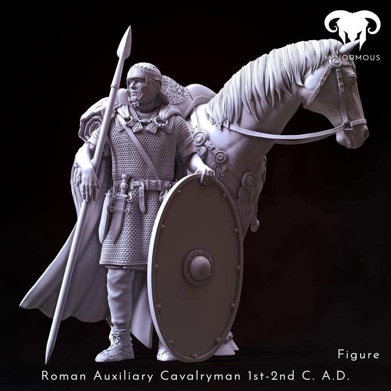 Figure & Horse - Roman Auxiliary  Cavalryman 1st-2nd C. A.D. Horsemen of Antiquity!