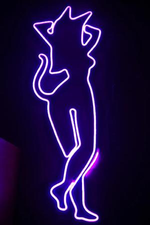 Cat-girl neon sign   