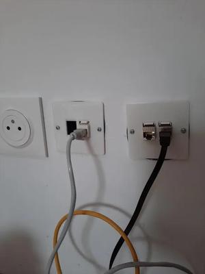 Plaque RJ45 Keystone (double et simple)   