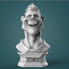 Ronaldo Caricature Bust 3D Printing Figurine | Static