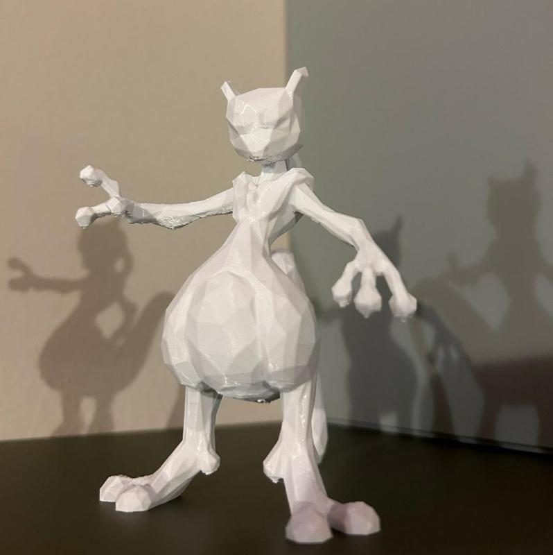 Low Poly Mewtwo Pokemon