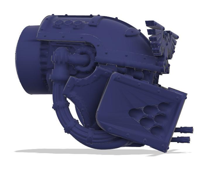 40k Big Wall Lord Titan Crusader Alpha Pattern Head