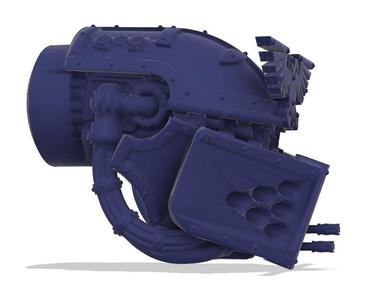 40k Big Wall Lord Titan Crusader Alpha Pattern Head