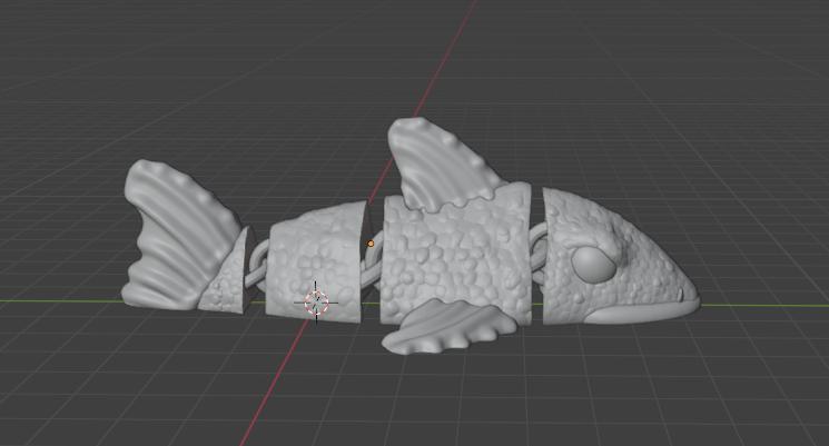 Koi Fish - flexi fidget toy - articulated - print in place