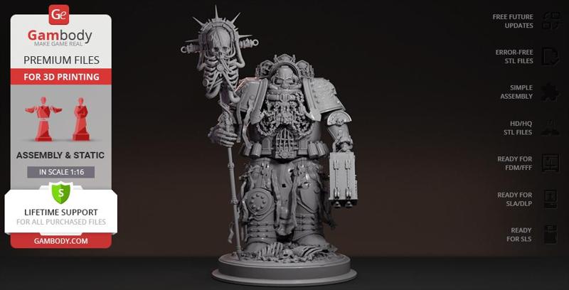 Chaplain 40k 3D Printing Figurine | Assembly
