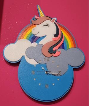 RAINBOW UNICORN CLOCK