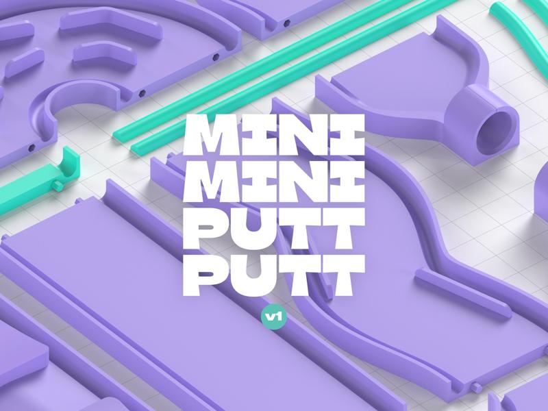 Mini Mini Putt Putt - Modular Tabletop Golf Course (Complete Set)