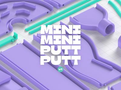 Mini Mini Putt Putt - Modular Tabletop Golf Course (Complete Set)