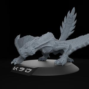 Monster hunter Tigrex wyvern sculpt + FREE dragon skull warhammer