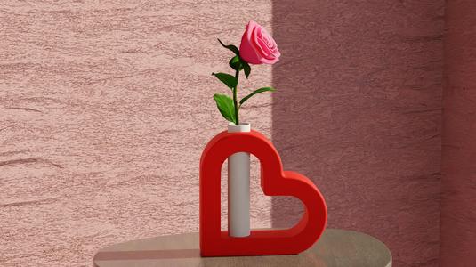Heart Vase - Flower Vase (Decoration)
