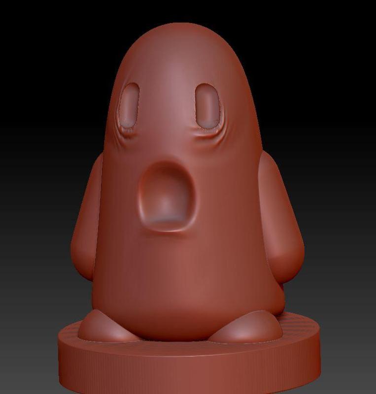 Sad Ghost Crying W Arms Base.stl