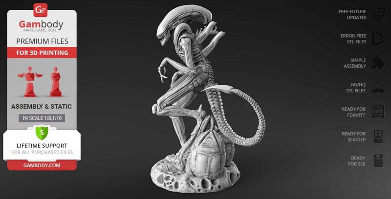 Alien Xenomorph 3D Printing Figurine | Assembly