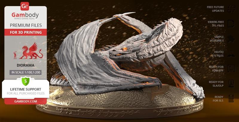 Smaug the Golden STL files for 3D Printing | Assembly Model