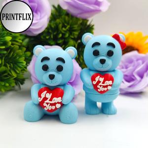 CUTE FLEXI TINY TEDDY BEAR (VALENTINE'S DAY)