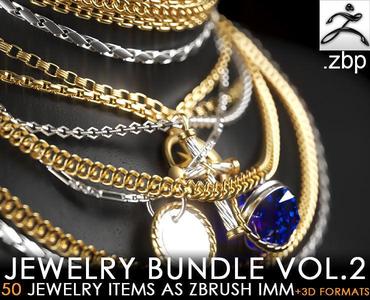 50 jewelry items vol2 Low-poly