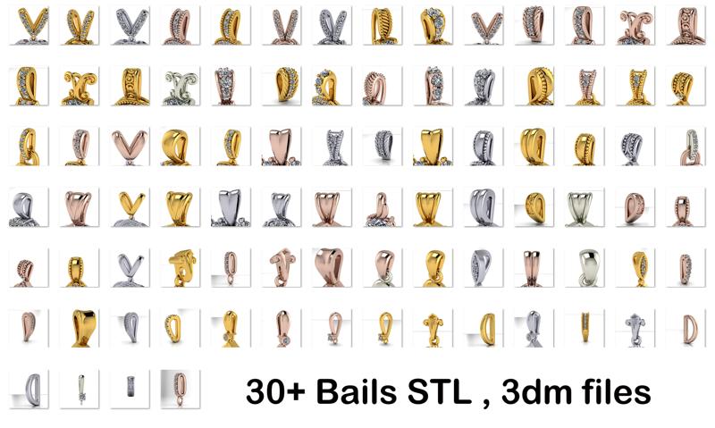 Various Bails for Pendants Necklace Charms Nameplates Findings