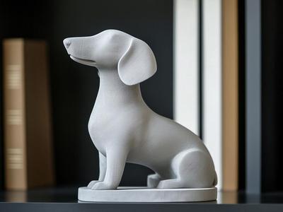 Modern Dachshund Statue
