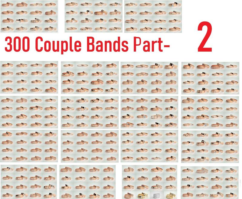 300 Couple Band Ring 3dm stl render detail Part-2  3D Model Collection