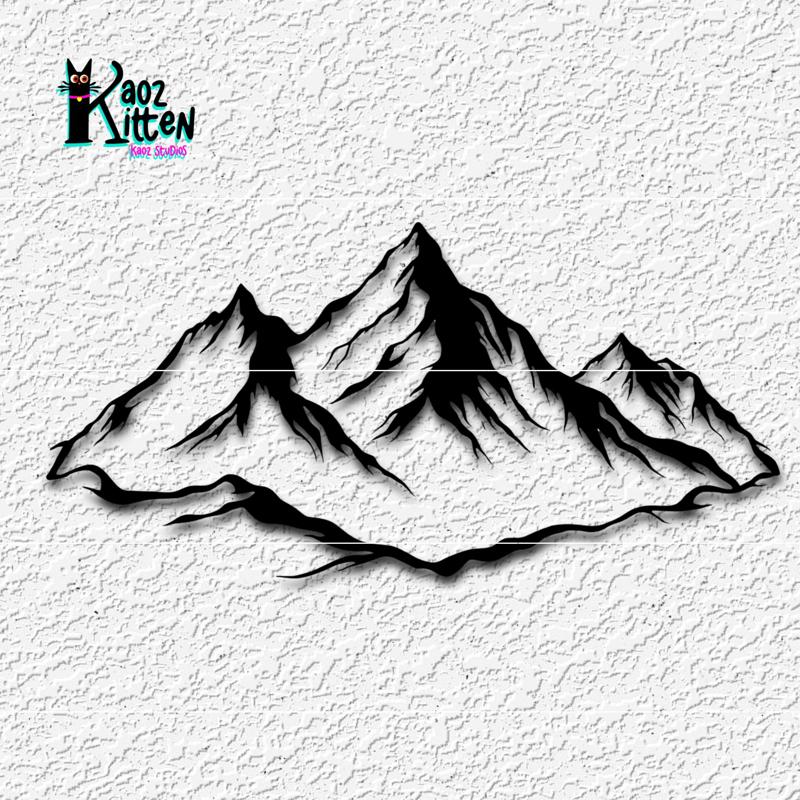 3 mountain peaks wall art outdoor mountain scenery decor