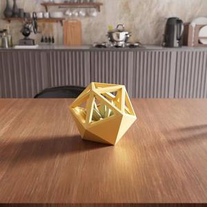 3D Wireframe Box Planter STL File - Modern Decor, Indoor Planter, 3D Printed Planter, Small Planter, 3D Printed Decor