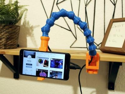 Flexible Smartphone Holding Arm w integrated Charging Lead