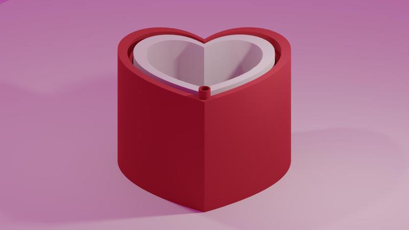The Self Fulfilling Heart - Remix of Simple Heart Box with Lid