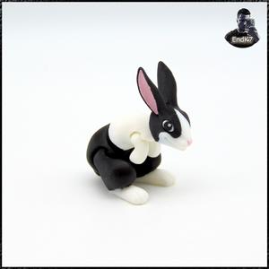 Cute articulated rabbit separated Eyes & Keychain