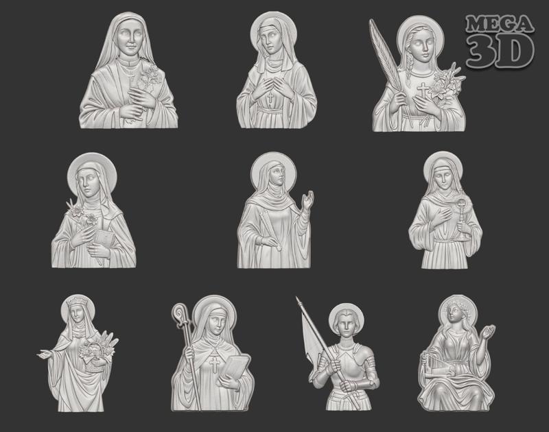 10 Holy Women Saints - 250422 3D Model Collection