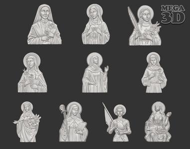 10 Holy Women Saints - 250422 3D Model Collection