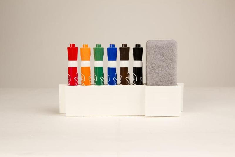 Parametric dry erase marker holder
