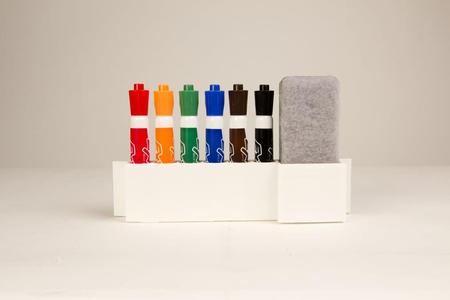 Parametric dry erase marker holder