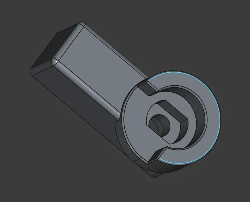 Klicka k rohacku KLUM CR38A 1/2" (STEP, FreeCAD)   