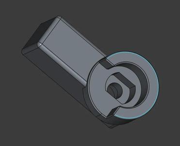 Klicka k rohacku KLUM CR38A 1/2" (STEP, FreeCAD)   