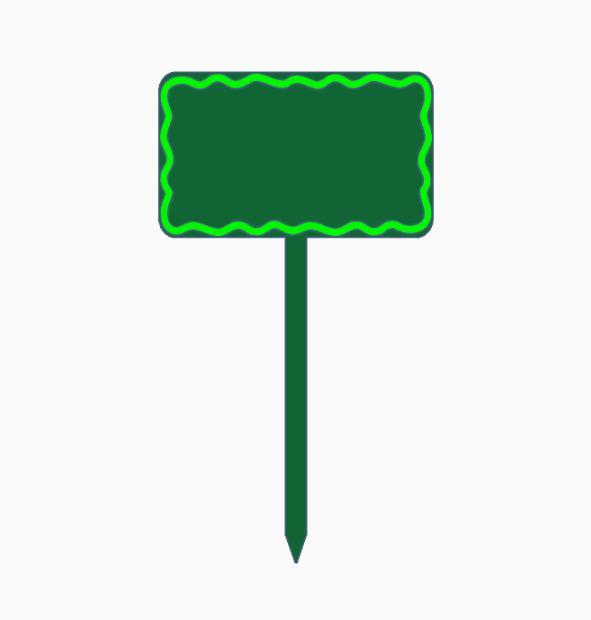 Squiggle Border Plant Label 3 Inch Pick.stl